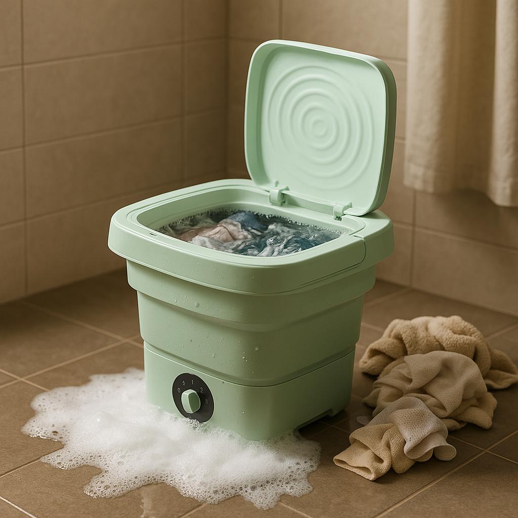 Mini Lavadora Plegable 2 en 1 – Potente y Compacta