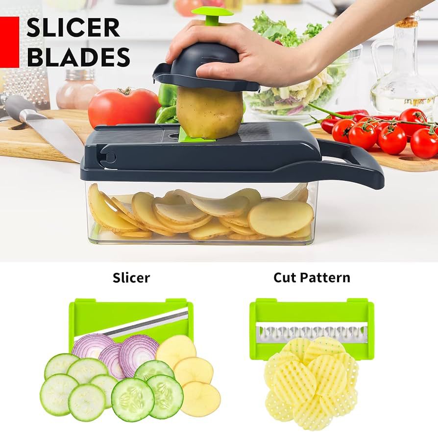 Picatodo y Cortador de Verduras Multifuncional 🥕🔪