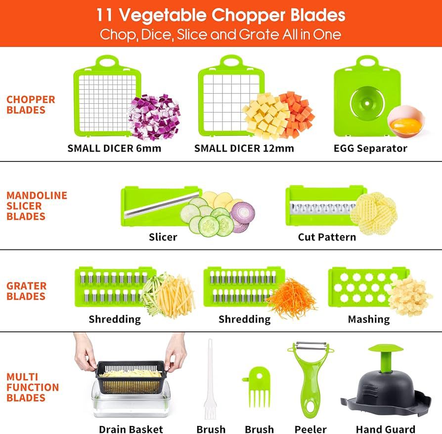 Picatodo y Cortador de Verduras Multifuncional 🥕🔪