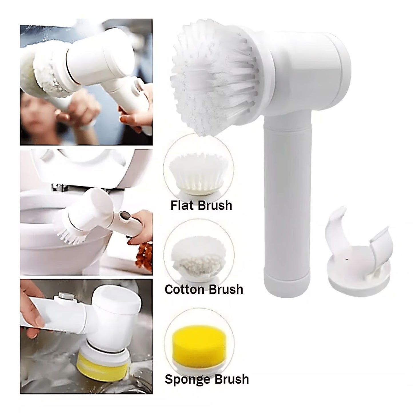 ¡Cepillo Eléctrico lava loza Multifuncional 5 en 1!