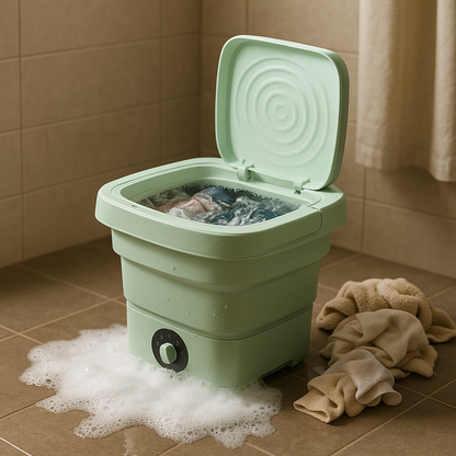 Mini Lavadora Plegable 2 en 1 – Potente y Compacta