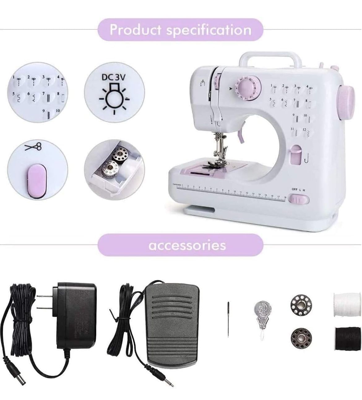 Máquina de Coser 12 Puntadas