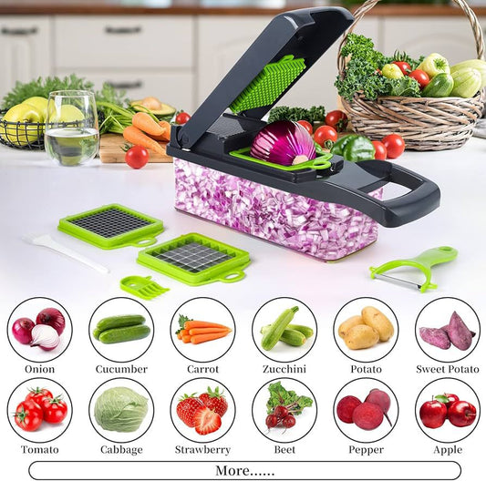Picatodo y Cortador de Verduras Multifuncional 🥕🔪