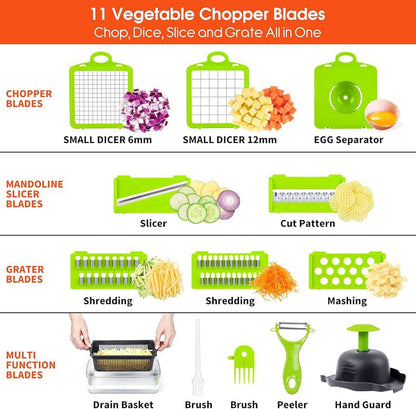 Picatodo y Cortador de Verduras Multifuncional 🥕🔪