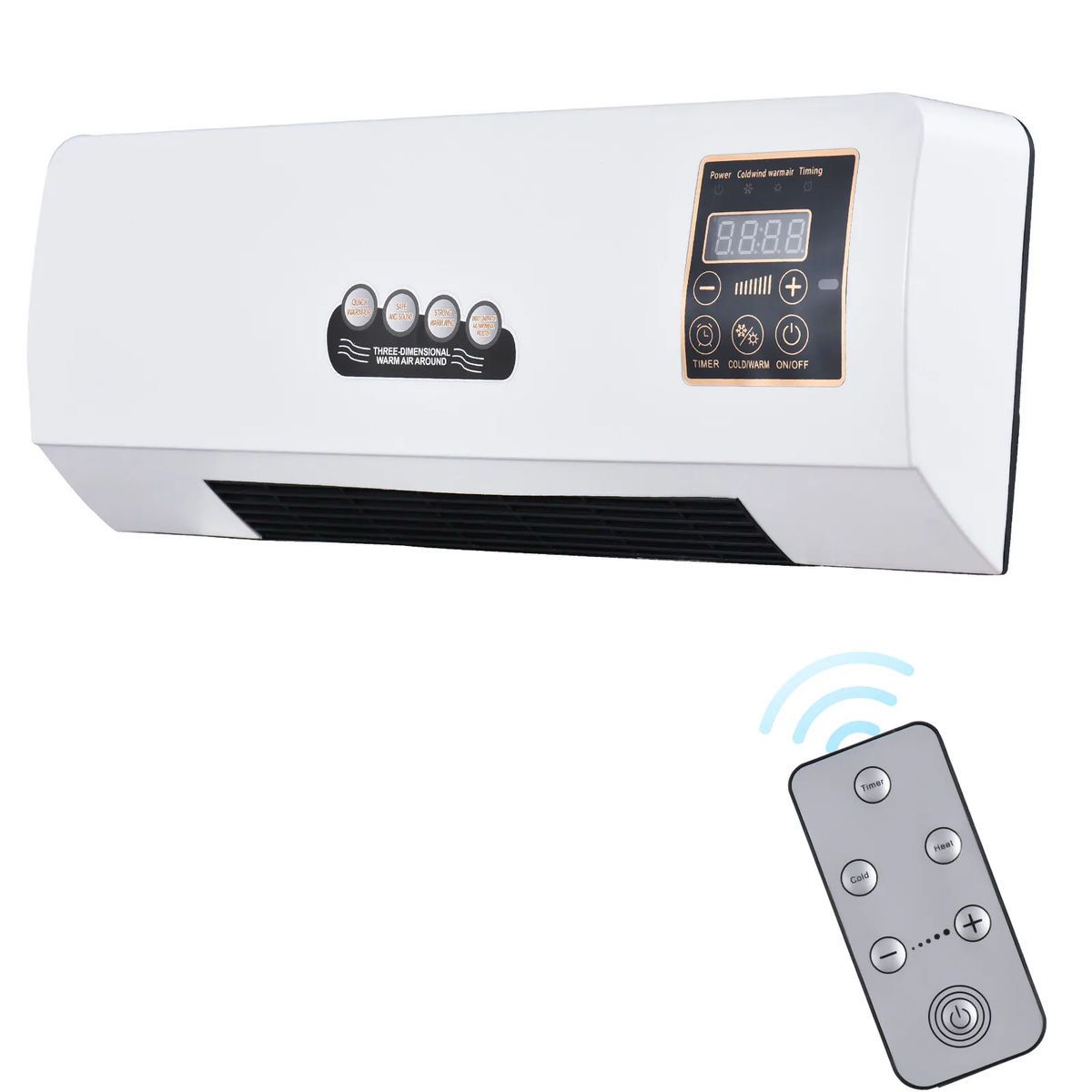 Calefactor Eléctrico de Pared con Control Remoto – Frío y Calor🥵🥶