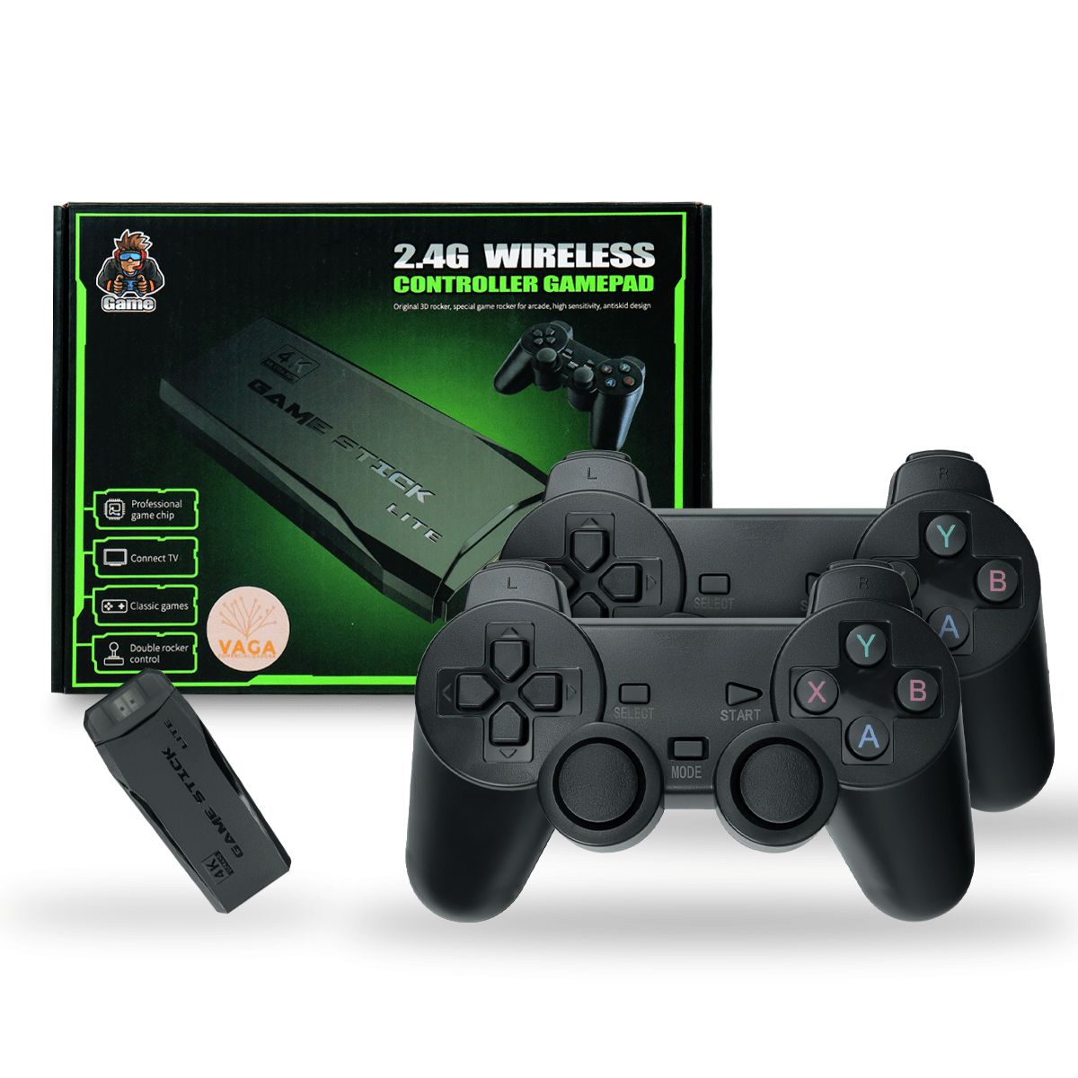 Consola Retro Game Stick Lite con Controles Inalámbricos