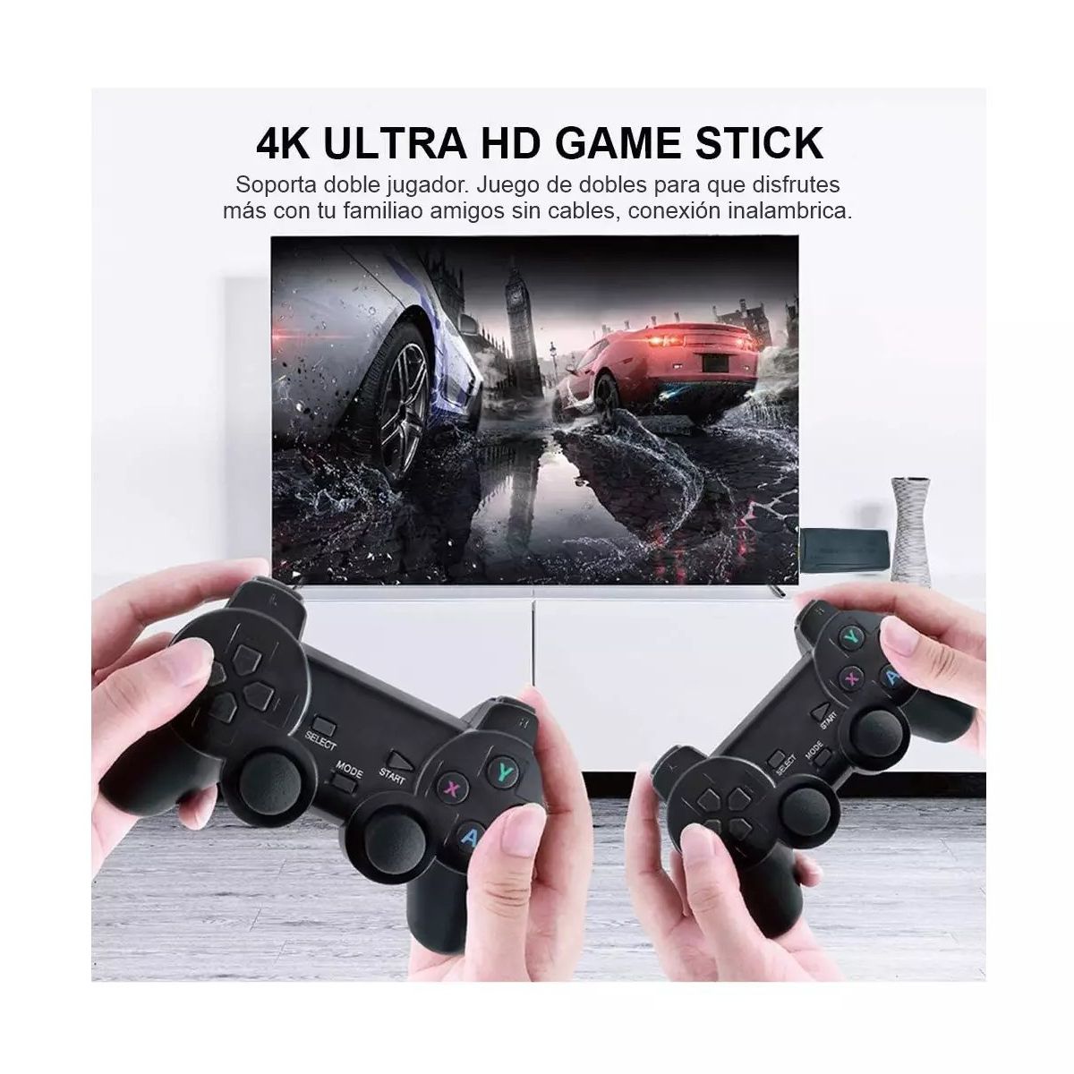 Consola Retro Game Stick Lite con Controles Inalámbricos
