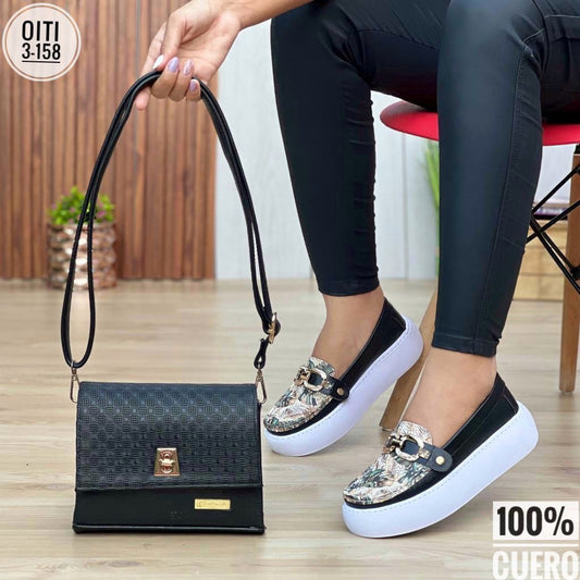 COMBO MOCASIN  Y BOLSO 💯CUERO