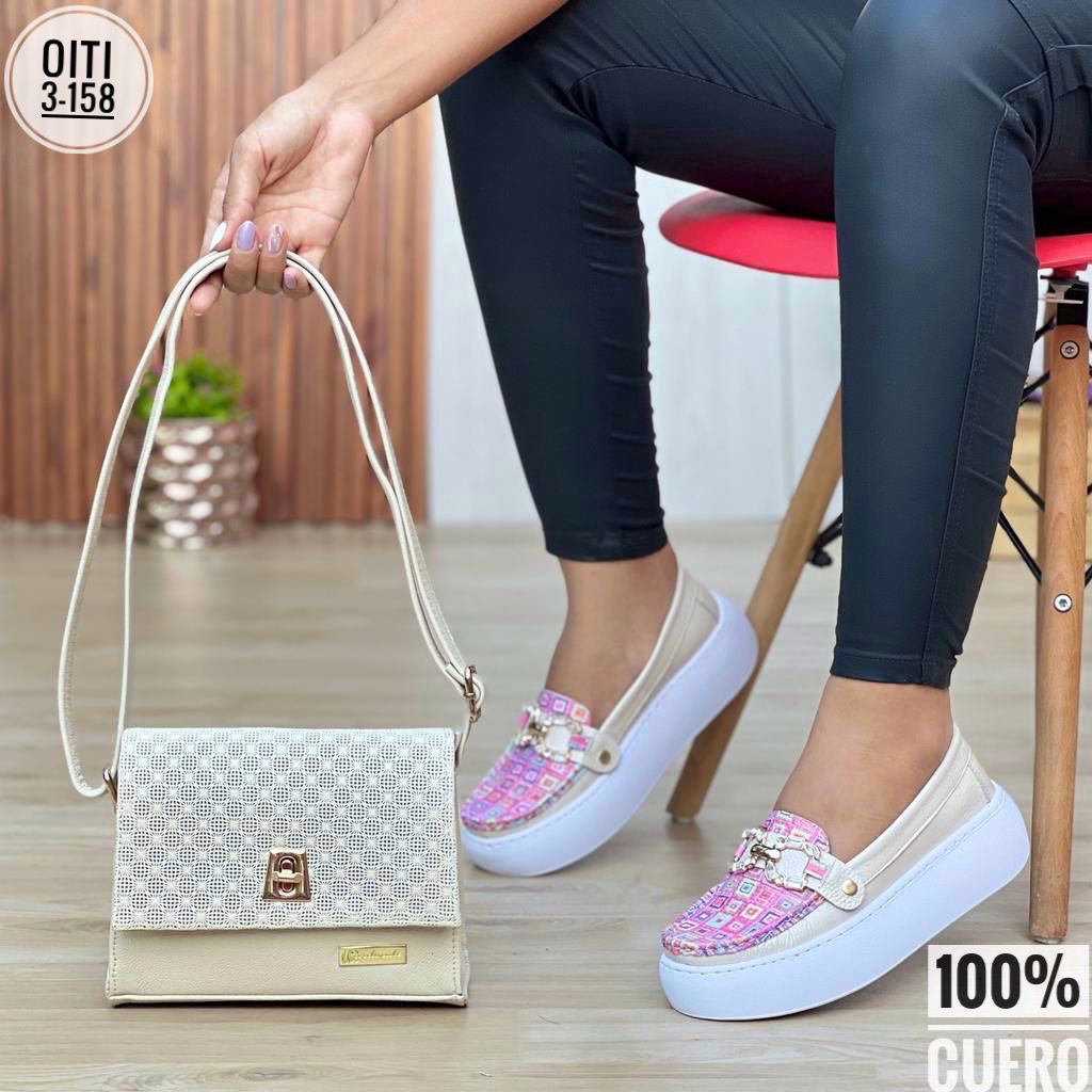 COMBO MOCASIN  Y BOLSO 💯CUERO