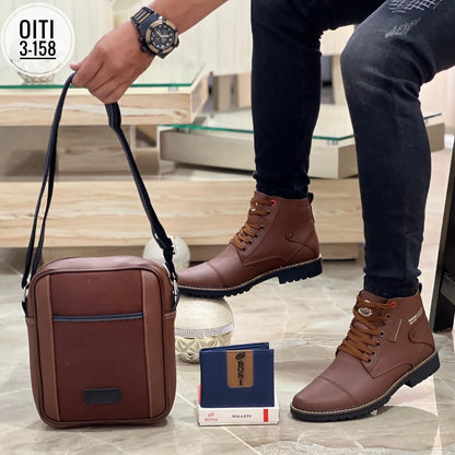 TRIO  ZAPATO CASUAL BOLSO  Y BILLETERA