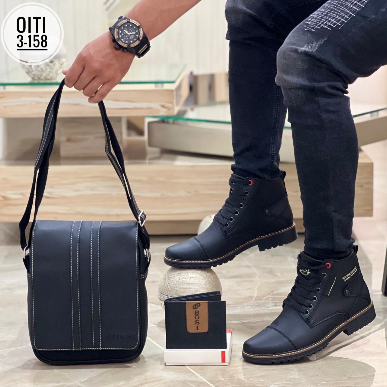 TRIO  ZAPATO CASUAL BOLSO  Y BILLETERA