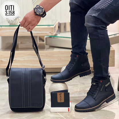 TRIO  ZAPATO CASUAL BOLSO  Y BILLETERA