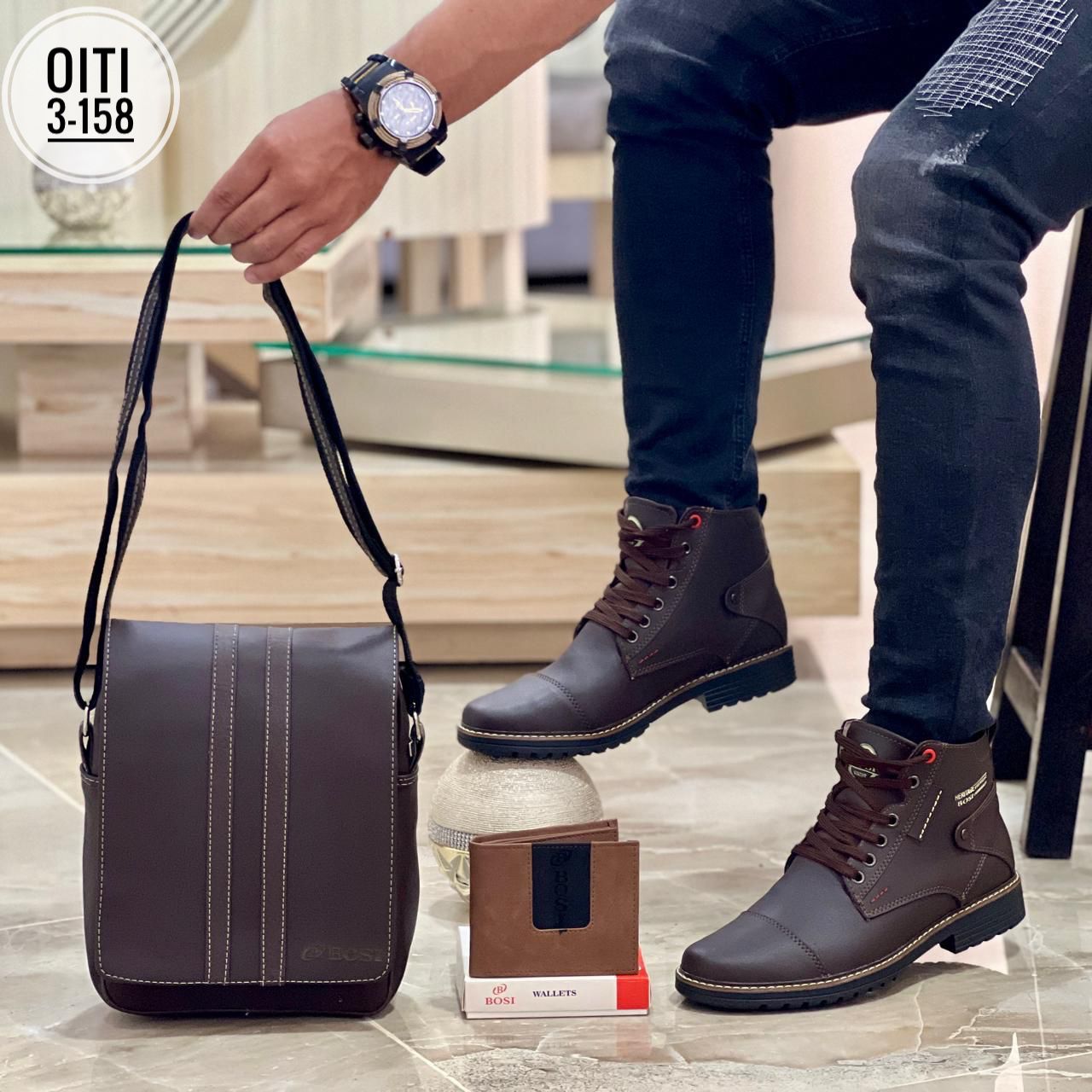TRIO  ZAPATO CASUAL BOLSO  Y BILLETERA