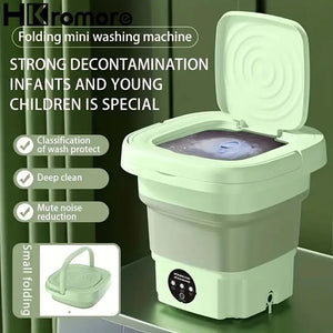 Mini Lavadora Plegable 2 en 1 – Potente y Compacta