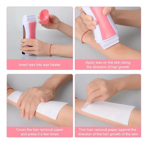 Kit de Depilación Roll-On con Cera de Aloe Vera y Calentador Eléctrico