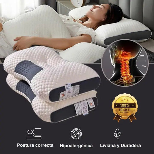 Almohada Ortopédica de Masaje con Soporte para Cuello – Descansa Mejor Cada Noche