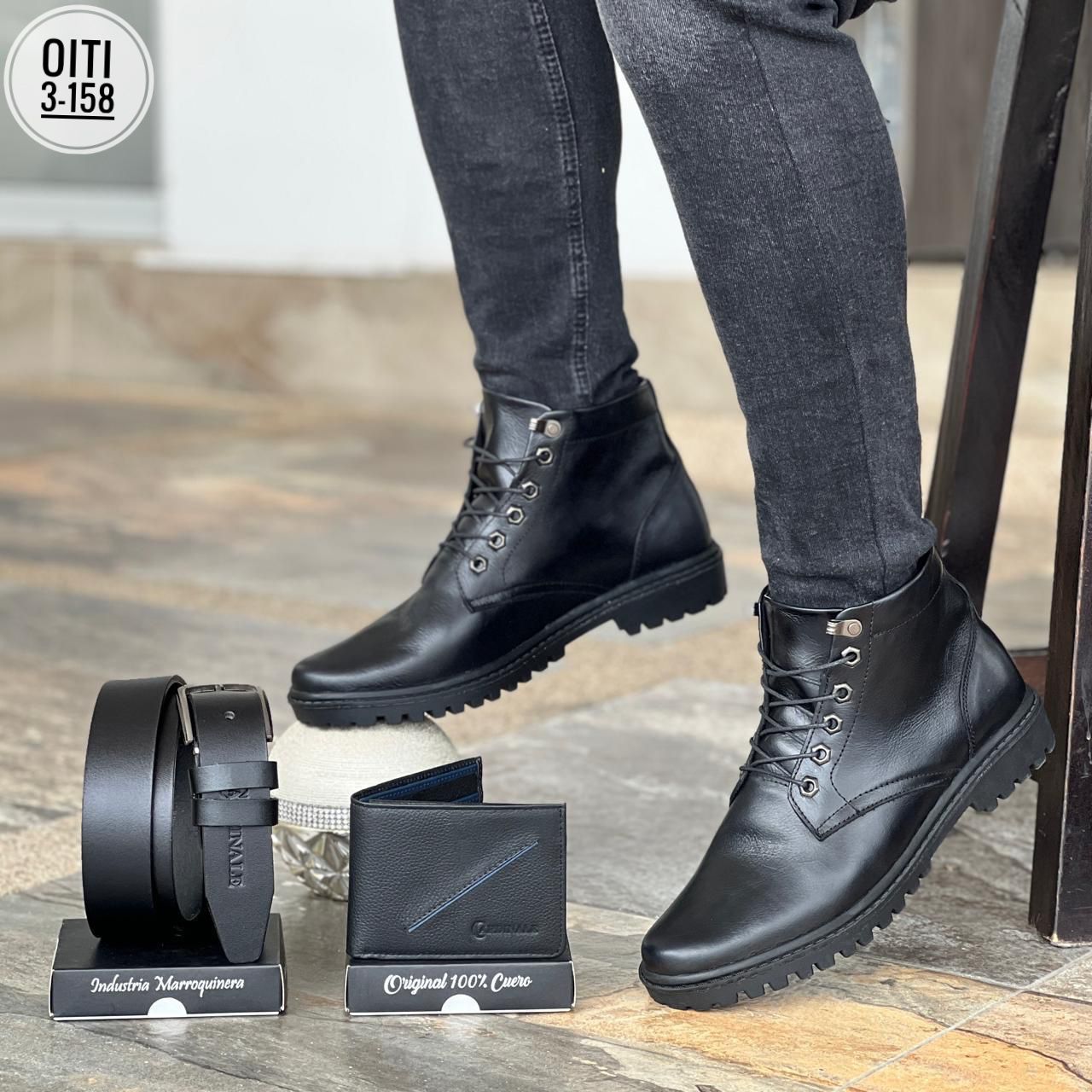 TRIO  ZAPATO CASUAL CORREA Y BILLETERA 💯CUERO