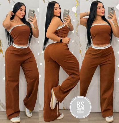 CONJUNTO PANTALON LARGO  IMPORTADO