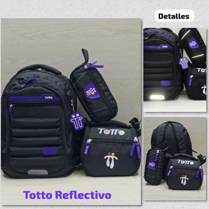 BOLSO TOTTO TRIO  CON CITA REFLECTIVAS