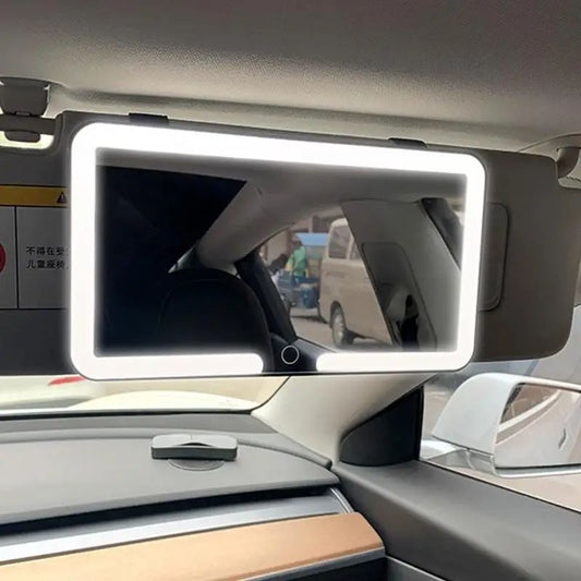 Espejo con Luz LED para Visera de Carro