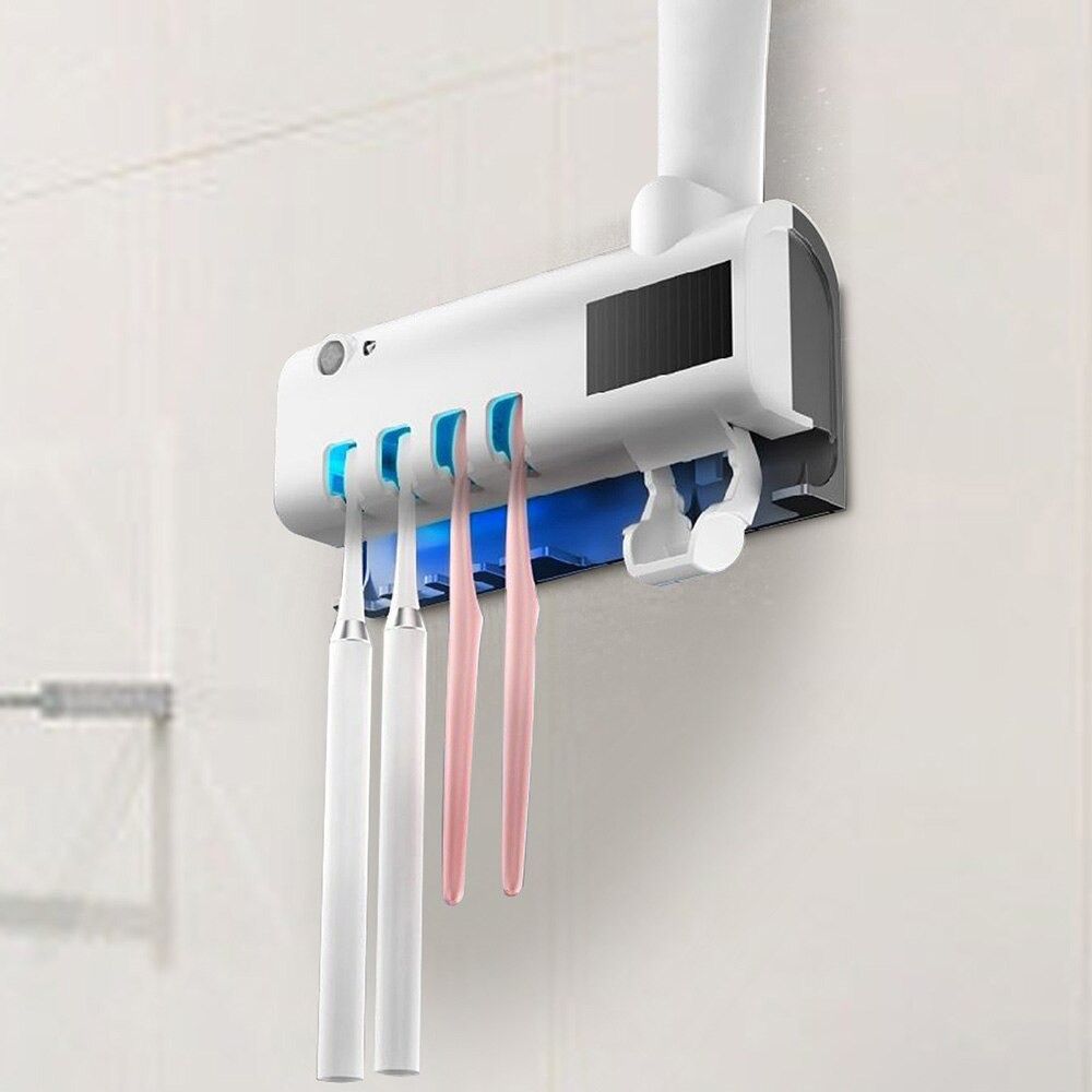 Dispensador Automático y Esterilizador de Cepillos con Luz UV